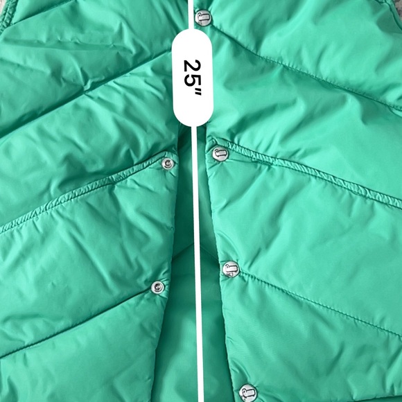 VINTAGE WOOLRICH Down Puffer Vest green w blue/white accents. Mens Small - Picture 6 of 12